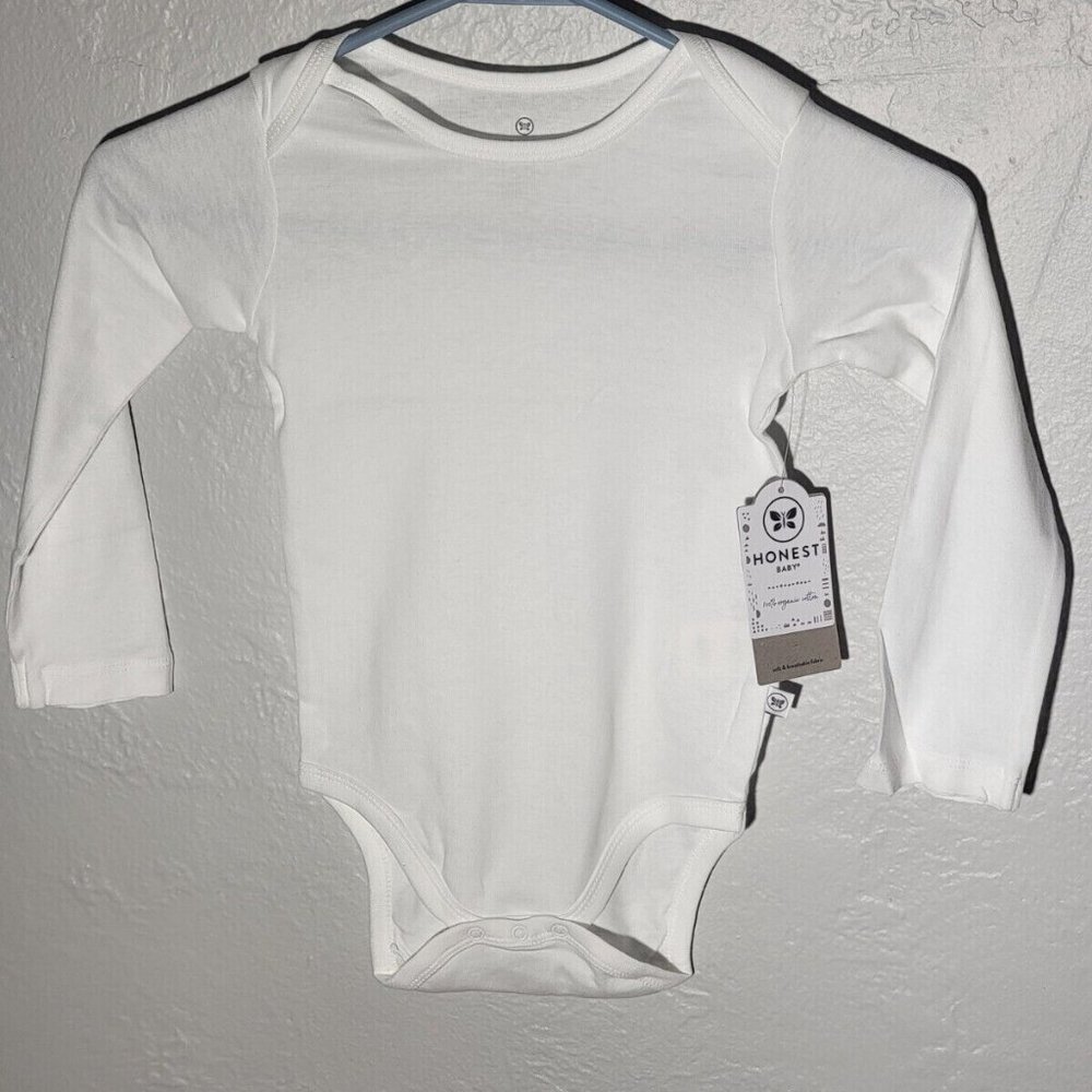 COPY - Honest Baby Long Sleeve 100% Organic Cotton Body Suit 12 Months 4pc